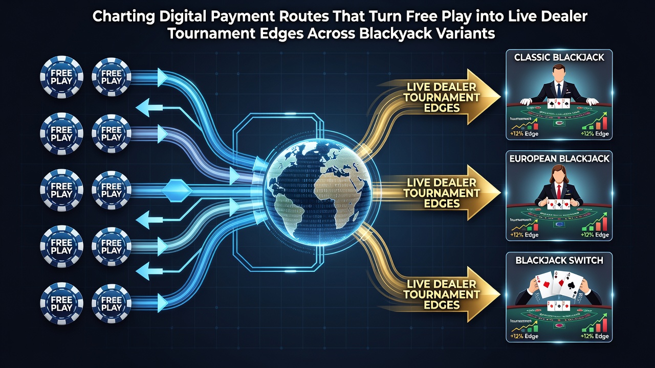 Digital payment interfaces connecting free play modes to live dealer blackjack tournament entries on mobile platforms