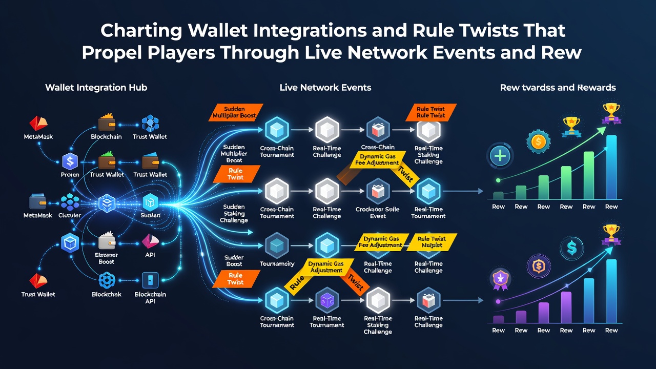 Diagram showing rule variation impacts on player advancement through live network tournaments and tiered reward structures