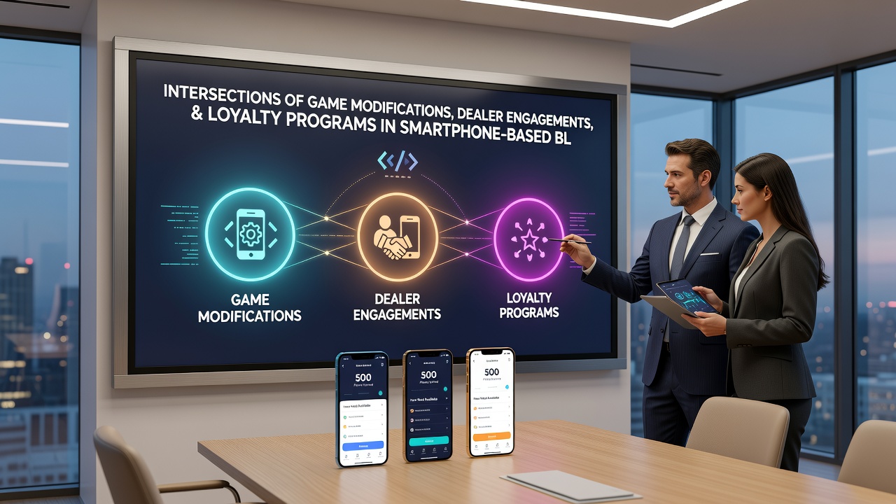 Mobile app screenshot showing loyalty points dashboard alongside live blackjack table