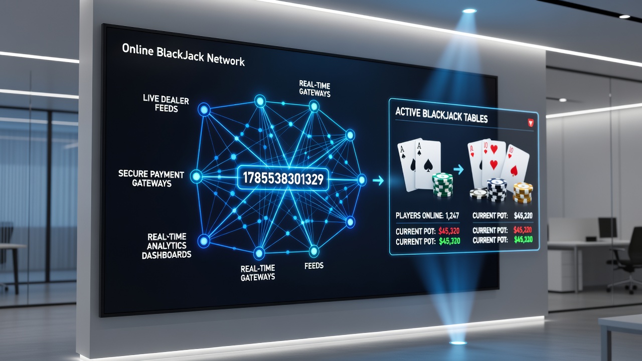 Diagram of player matching process within a networked blackjack environment