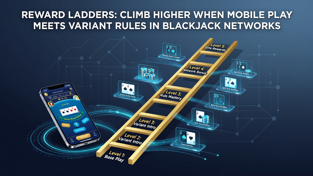 Reward ladder progression displayed on mobile screen during variant blackjack tournament